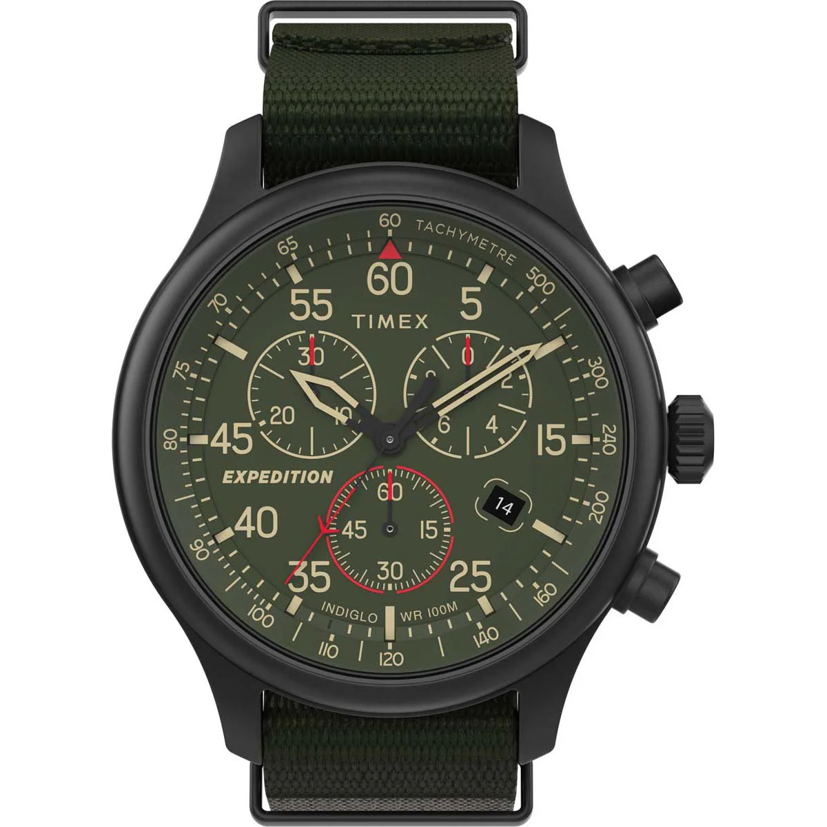 Timex Expedition Men's Quartz Analog Black Dial Round Case Fabric-Double-Layer-Slip-Thru-Strap Function Watch -TW2T72800 - Image 6