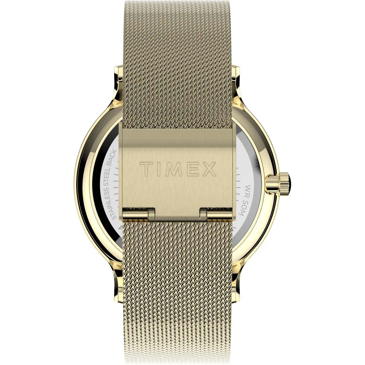 Timex Global Women's Gold-Tone Dial  Case Stainless-Steel-Mesh-Bracelet Function Watch -TW2T74600 - Image 3