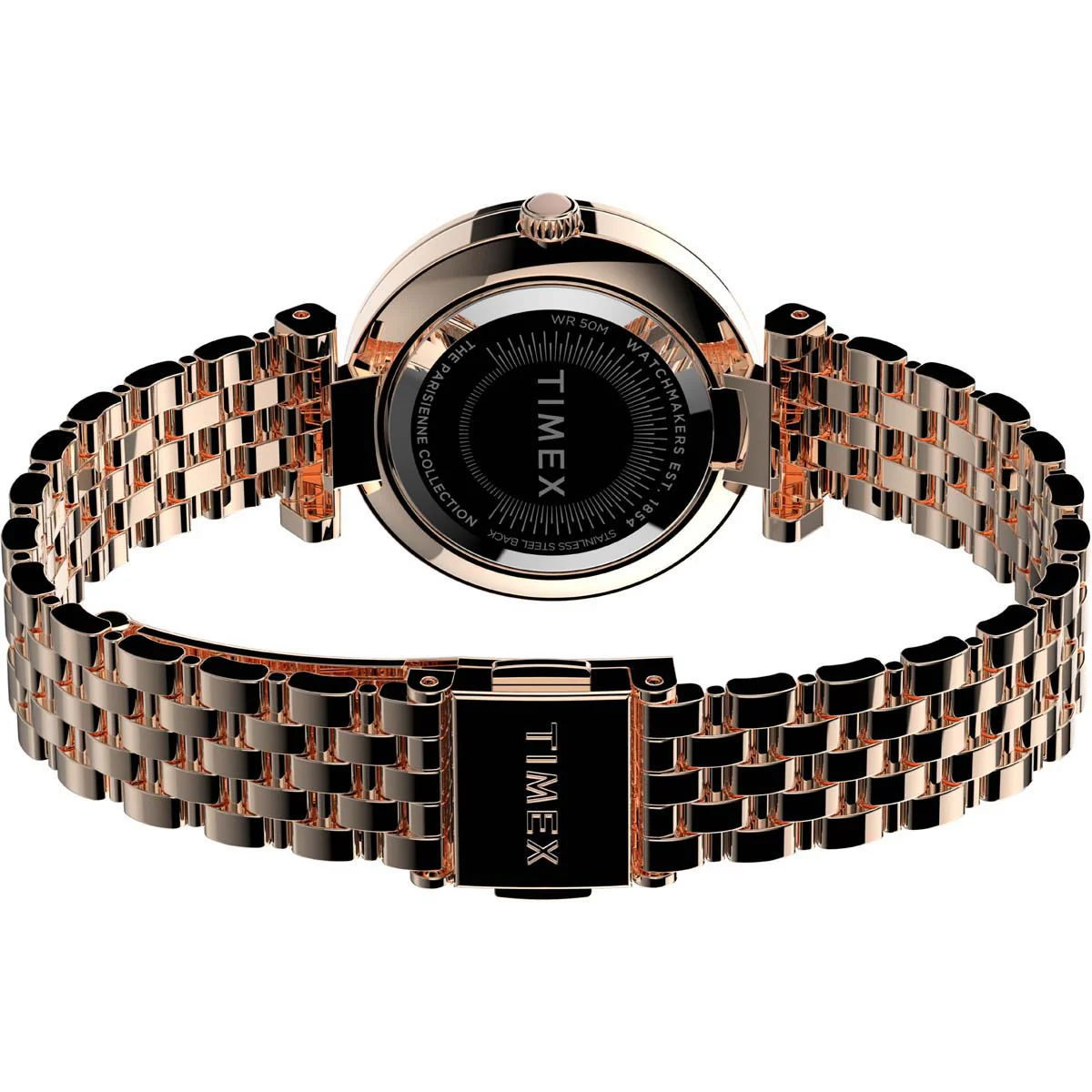 Timex Global Women's Rose Gold-Tone Dial  Case Stainless-Steel Function Watch -TW2T78800 - Image 4