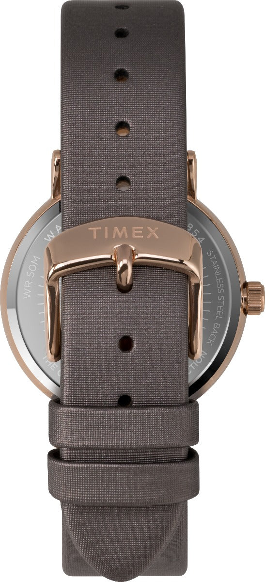 Timex Global Women's Titanium Dial  Case Leather-Strap Function Watch -TW2T87700 - Image 3