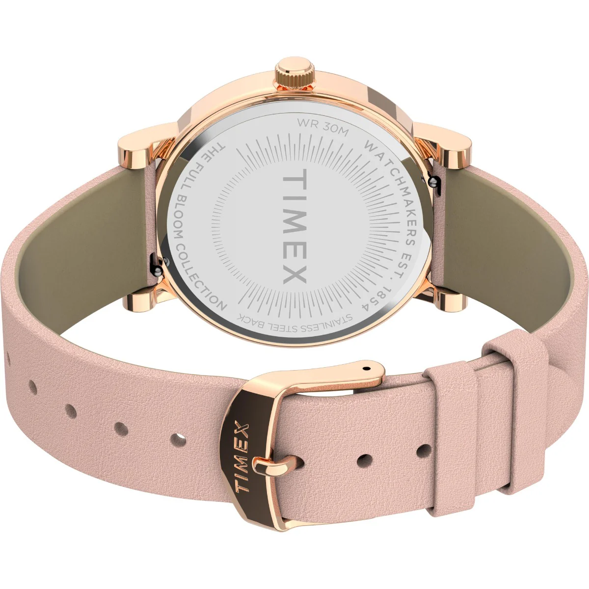 Timex City Collection Women's Quartz Analog Rose Gold-Tone Dial  Case Leather-Strap Function Watch -TW2U18500 - Image 4