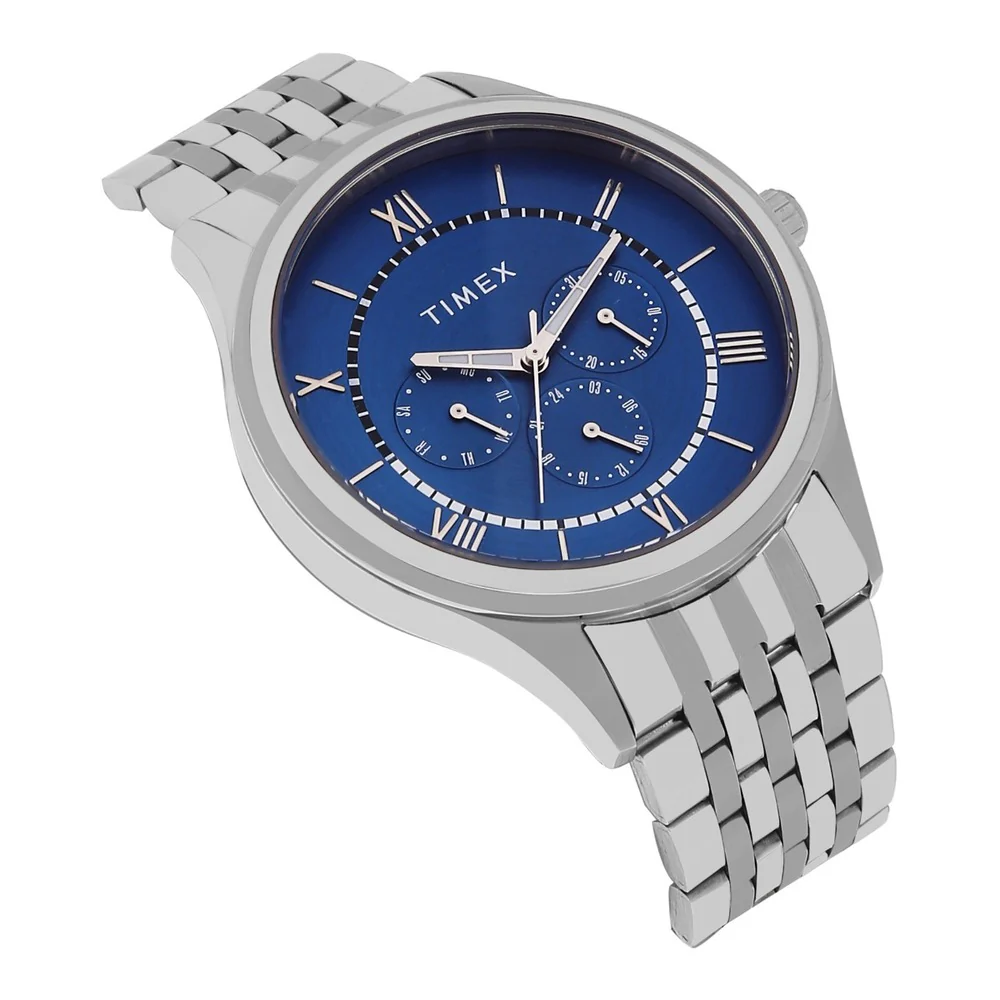 Timex Fashion Men's Blue Dial Round Case Multifunction Function Watch -TWEG16803 - Image 2