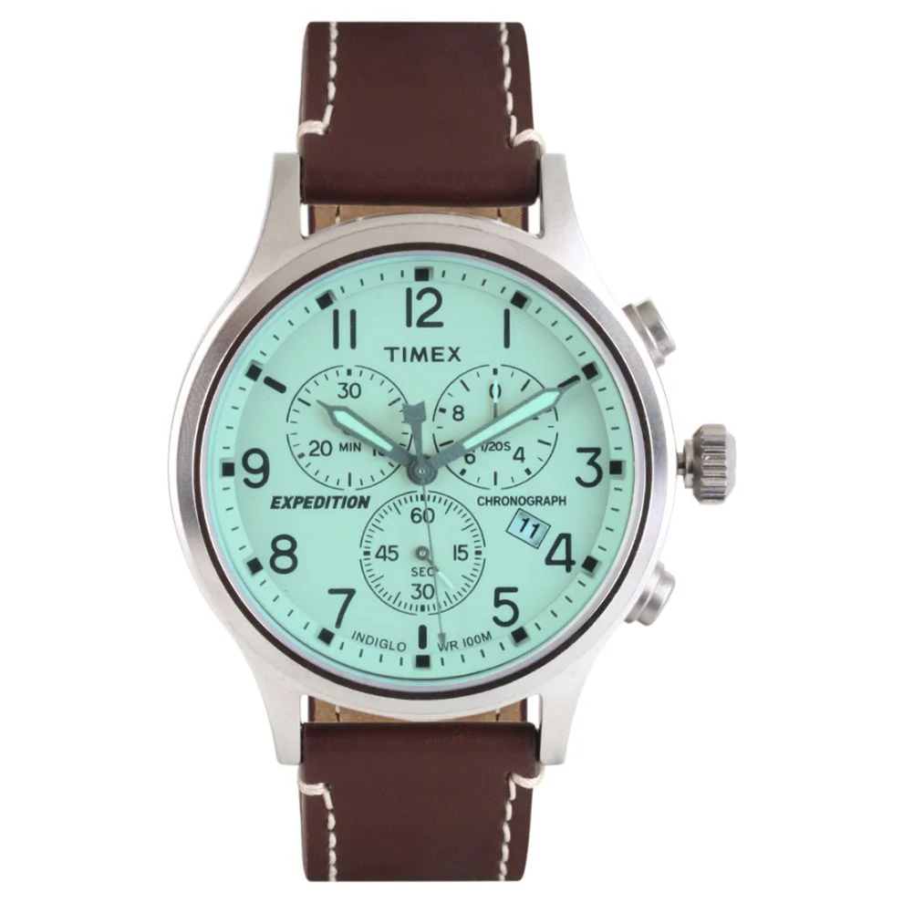 Timex Fashion Men's Beige Dial Round Case Chronograph Function Watch -TWEG18200 - Image 2