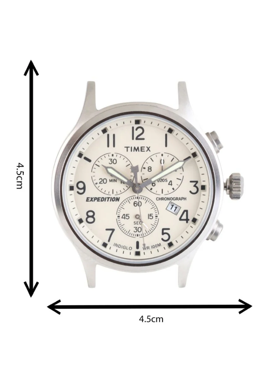 Timex Fashion Men's Beige Dial Round Case Chronograph Function Watch -TWEG18200 - Image 3