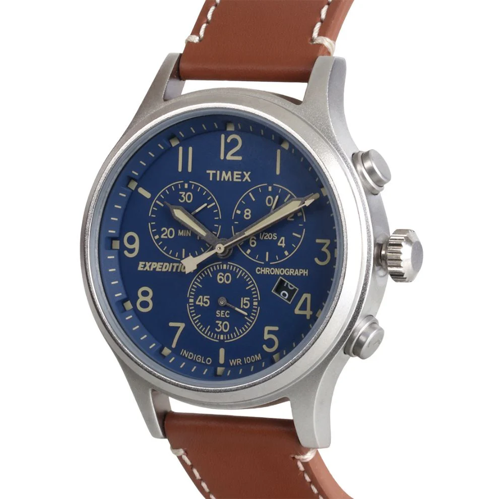 Timex Fashion Men's Blue Dial Round Case Chronograph Function Watch -TWEG18201 - Image 10