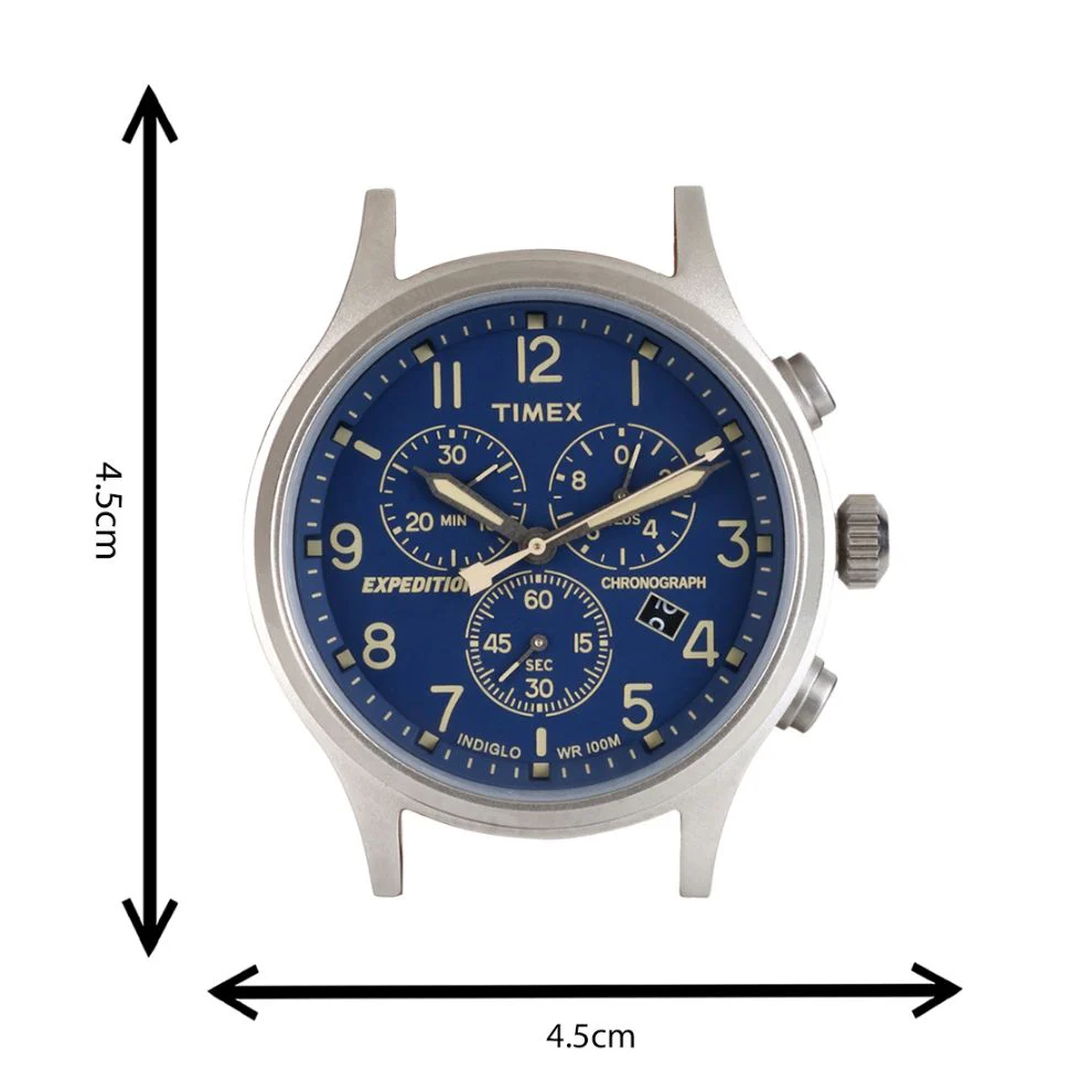 Timex Fashion Men's Blue Dial Round Case Chronograph Function Watch -TWEG18201 - Image 3