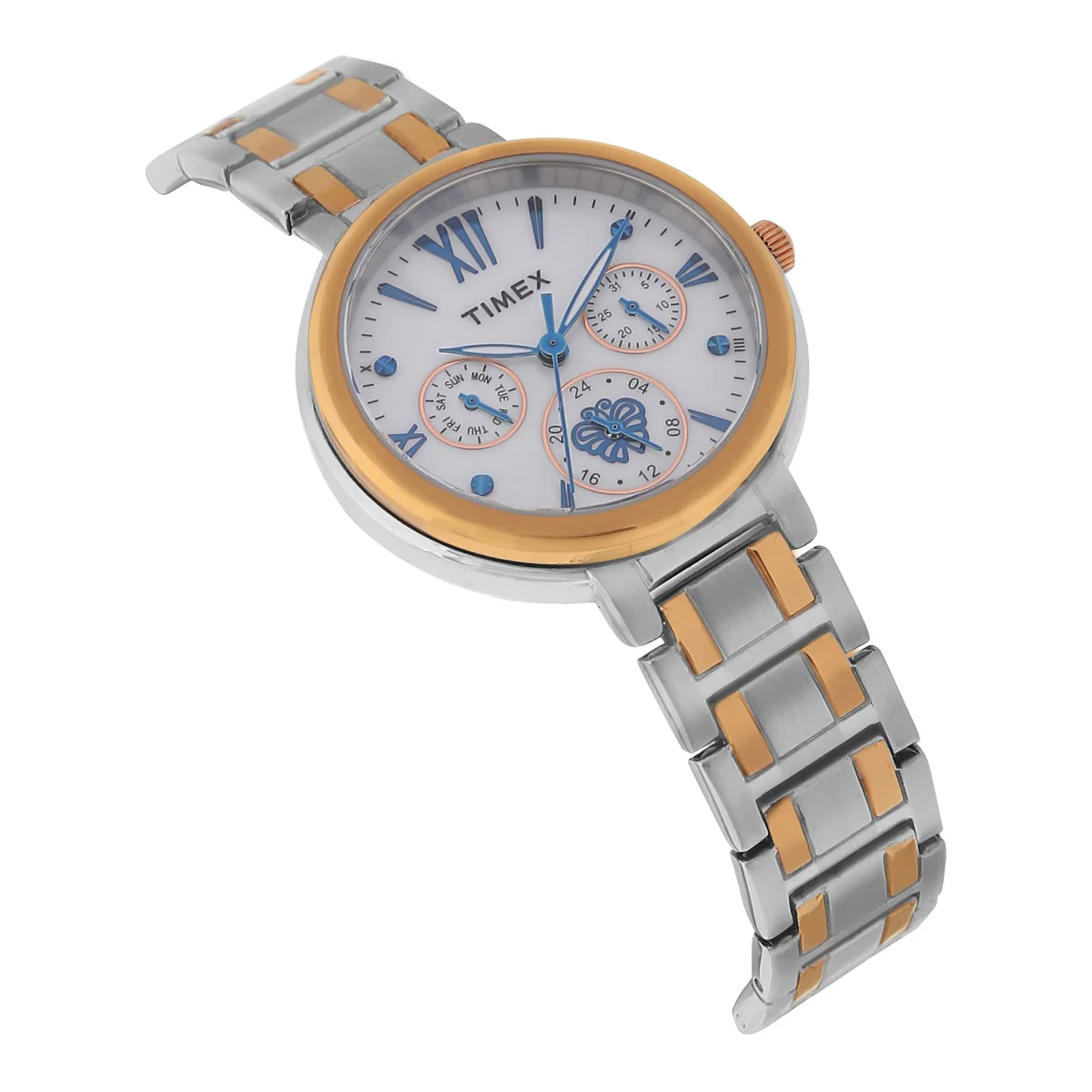 Timex E Class Women's Mother of Pearl Dial Round Case Multifunction Function Watch -TWEL11706 - Image 2