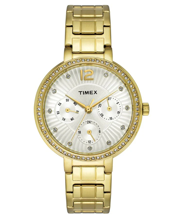 Timex E Class Women's Silver Dial Round Case Multifunction Function Watch -TWEL11901 - Image 2