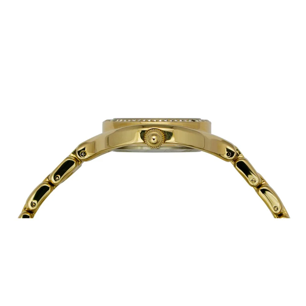 Timex Fria Women's Champagne Dial Round Case 2 Hands Function Watch -TWEL14003 - Image 2