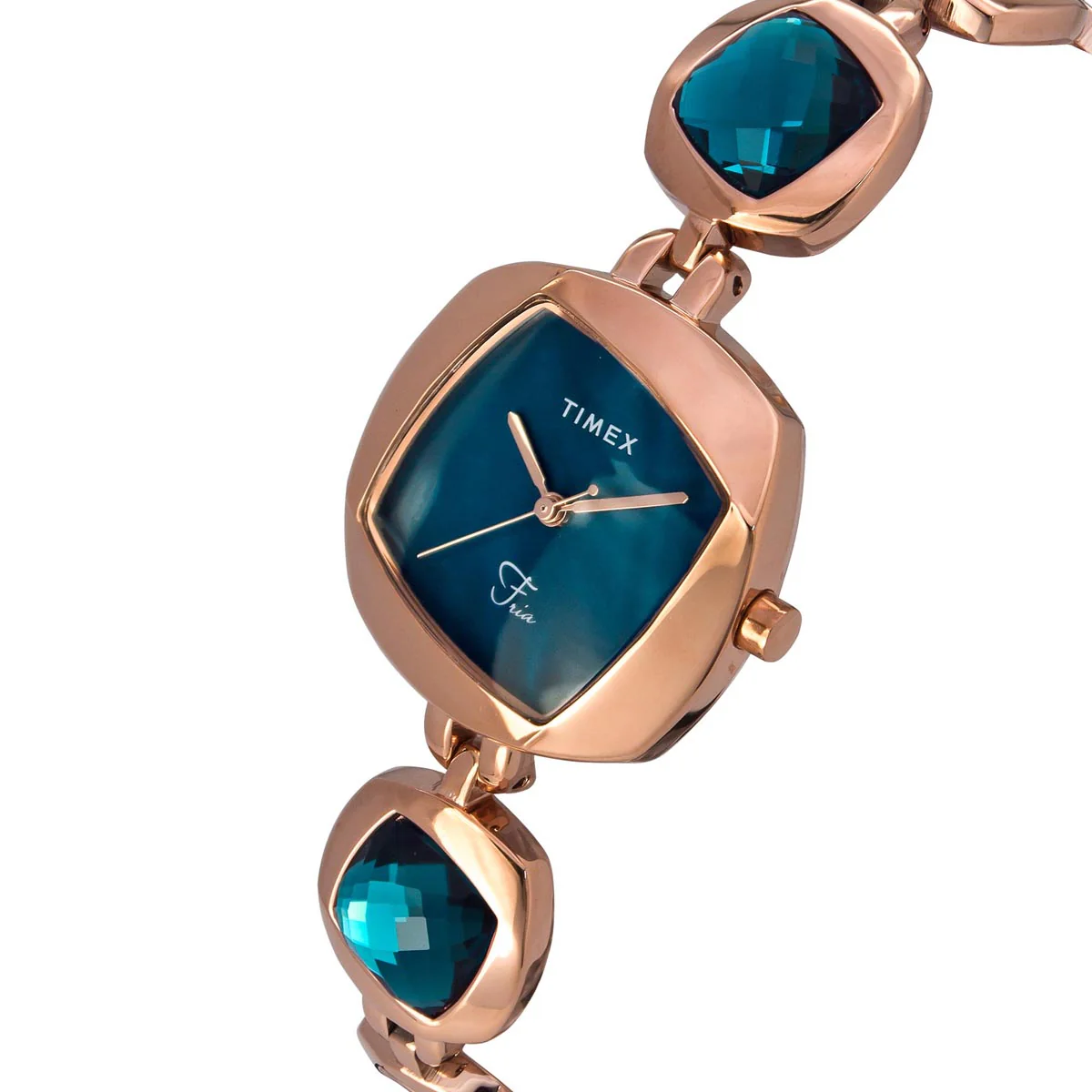 Timex Fria Women Blue Square Analog Watch - TWEL15001 - Image 2