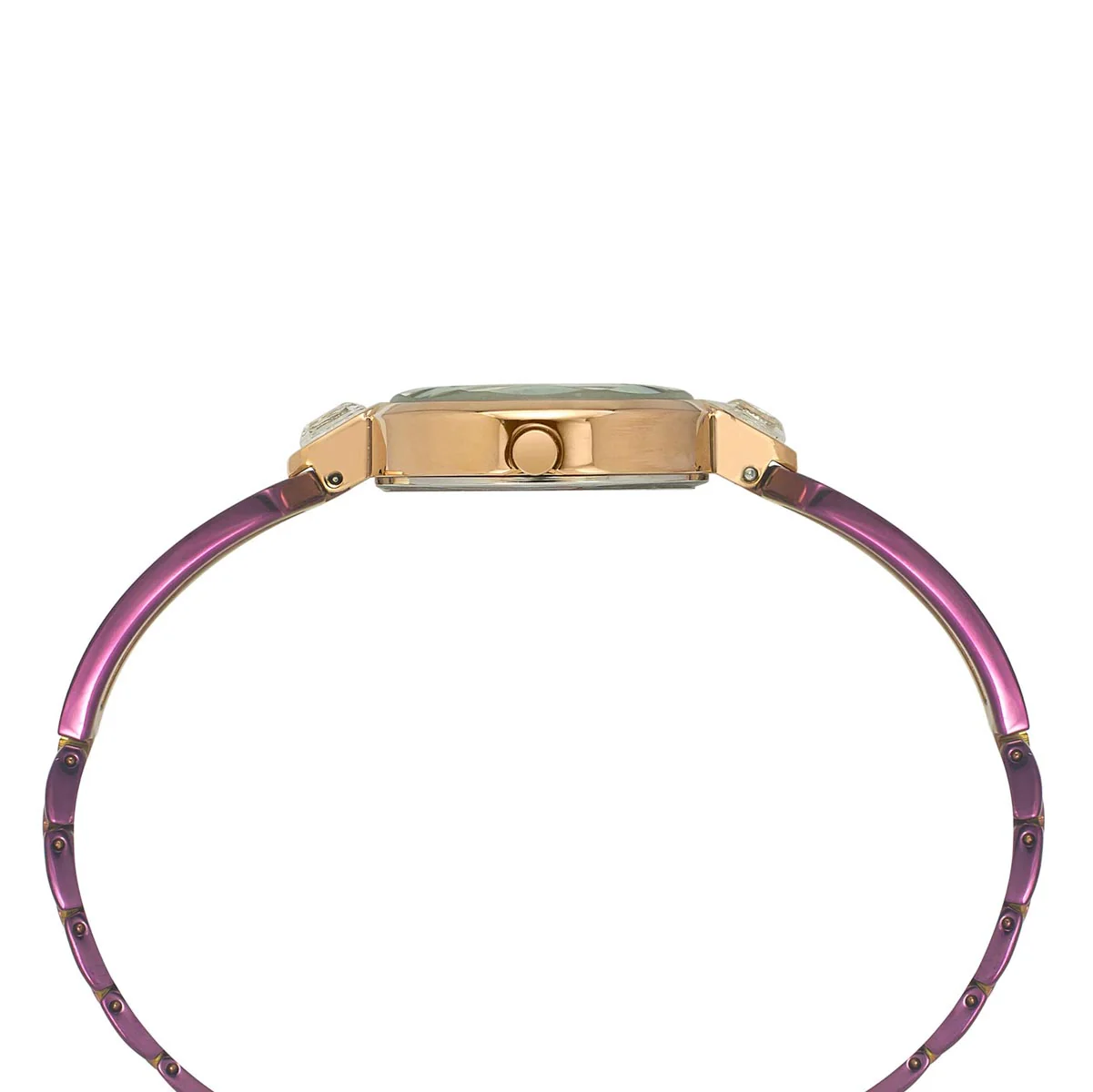 Timex Fria Women's Purple Dial Round Case 3 Hands Function Watch -TWEL15103 - Image 4