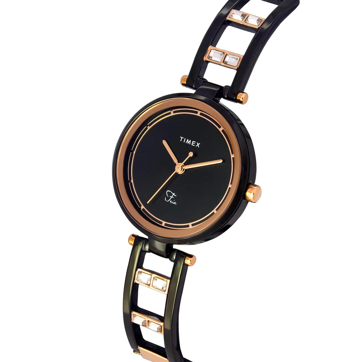 Timex Fria Women Black Round Analog Watch - TWEL15302 - Image 2