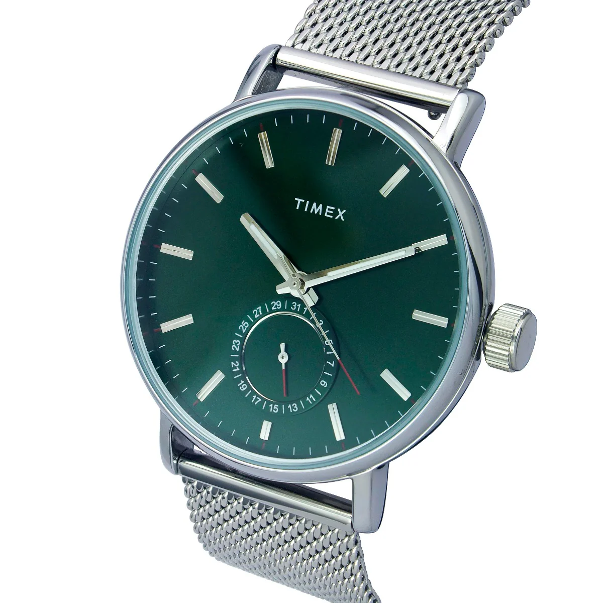Timex Fashion Men's Green Dial Round Case Date Function Watch -TWEG20001 - Image 2