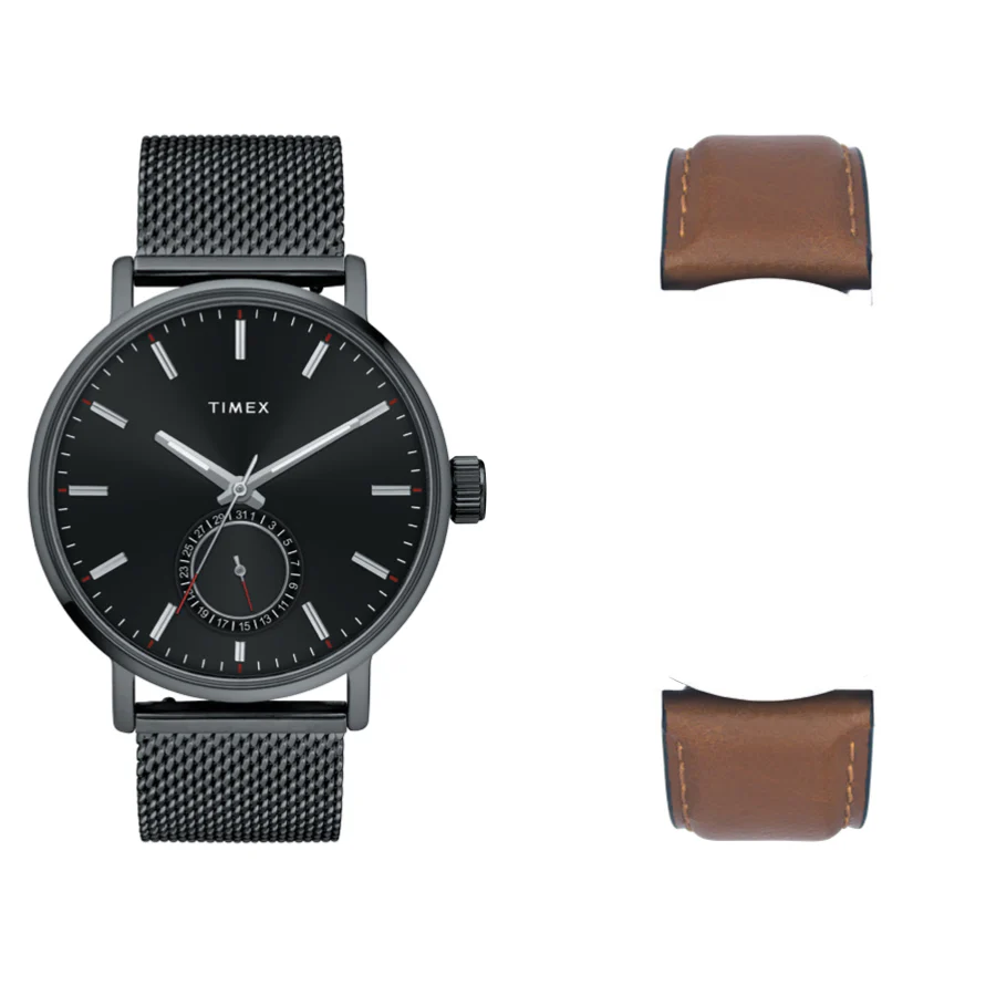 Timex Fashion Men's Black Dial Round Case Date Function Watch -TWEG20004 - Image 10