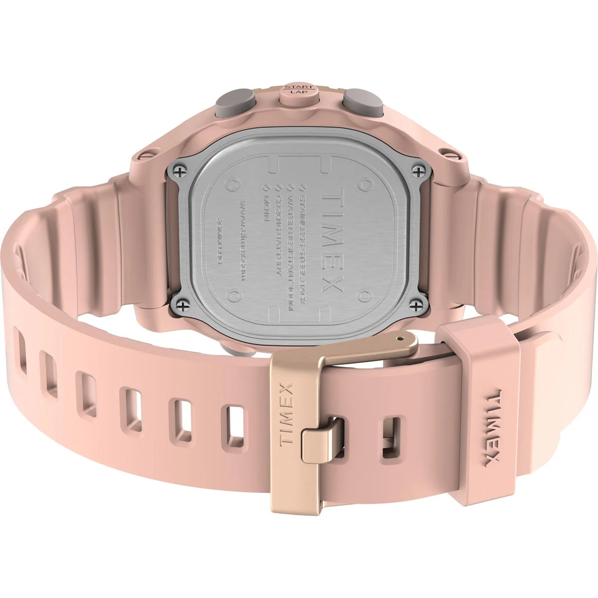 Timex Global Unisex Pink Dial  Case Soft-Silicone-Rubber-Strap Function Watch -TW5M35700 - Image 3