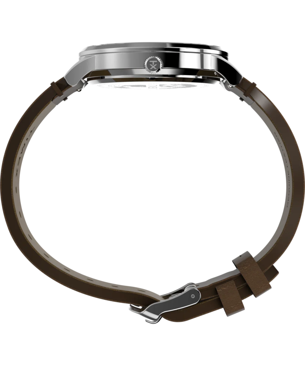 Waterbury Classic 40mm Leather Strap Watch - Image 9