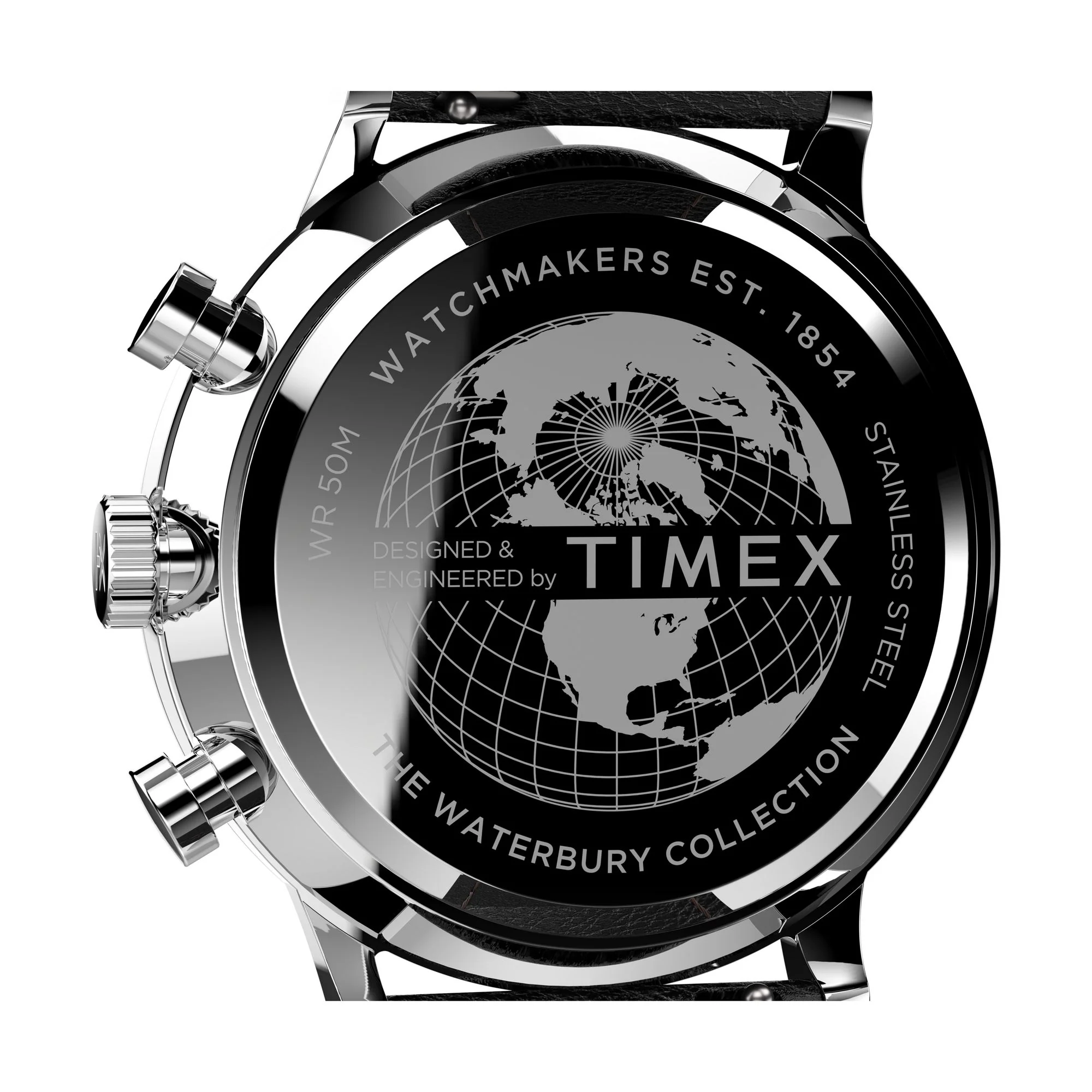 Waterbury Classic Chronograph 40mm Leather Strap Watch - Image 9