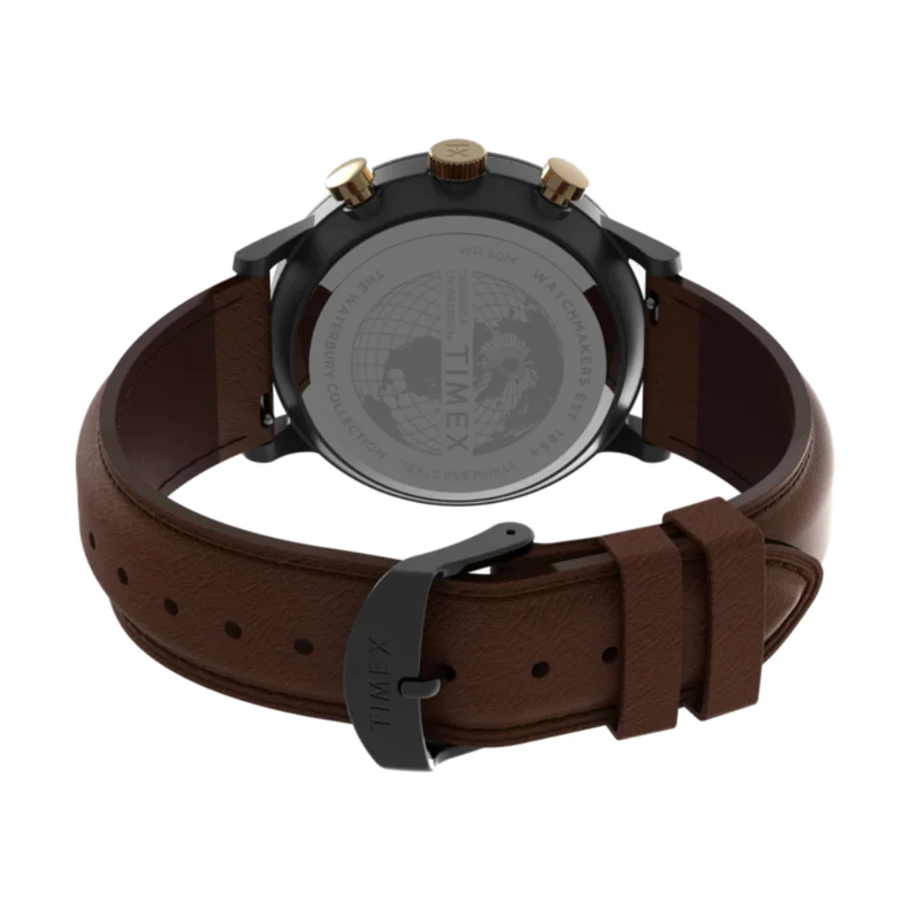 Waterbury Classic Chronograph 40mm Leather Strap Watch - Image 5