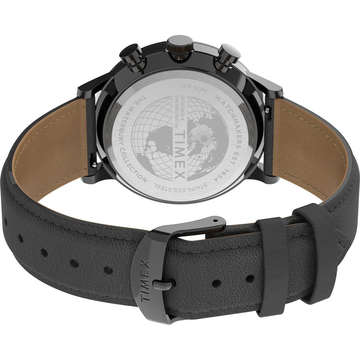 Timex Heritage Collection Men's Quartz Analog Gunmetal Dial Round Case Chronograph Function  Watch -TW2U04900 - Image 4