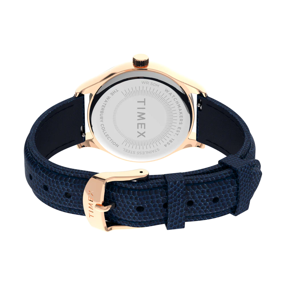 Waterbury Traditional 34mm Leather Strap Watch - Image 2
