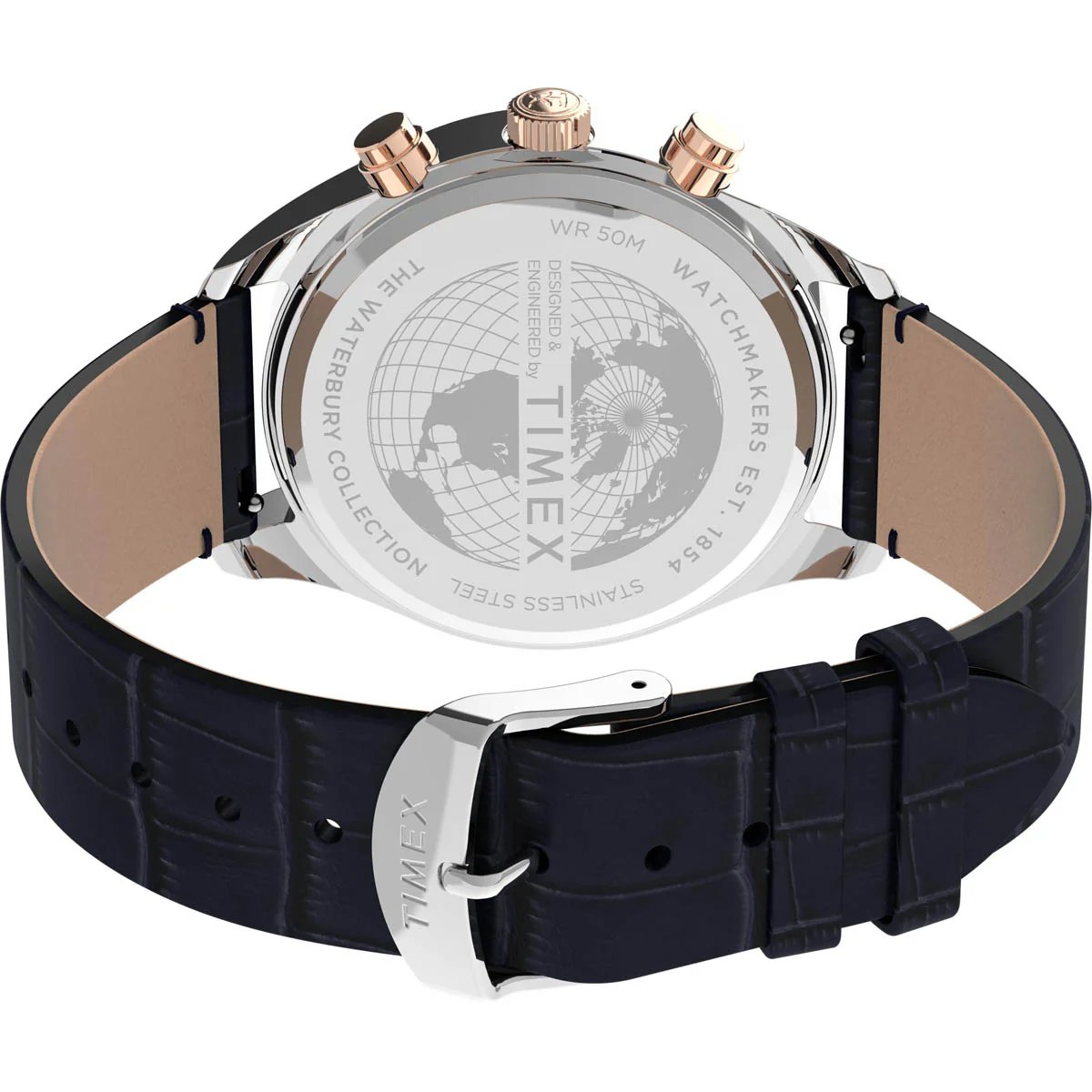 Timex Heritage Collection Men's Quartz Analog Stainless Steel Dial Round Case Chronograph Function  Watch -TW2U04600 - Image 3